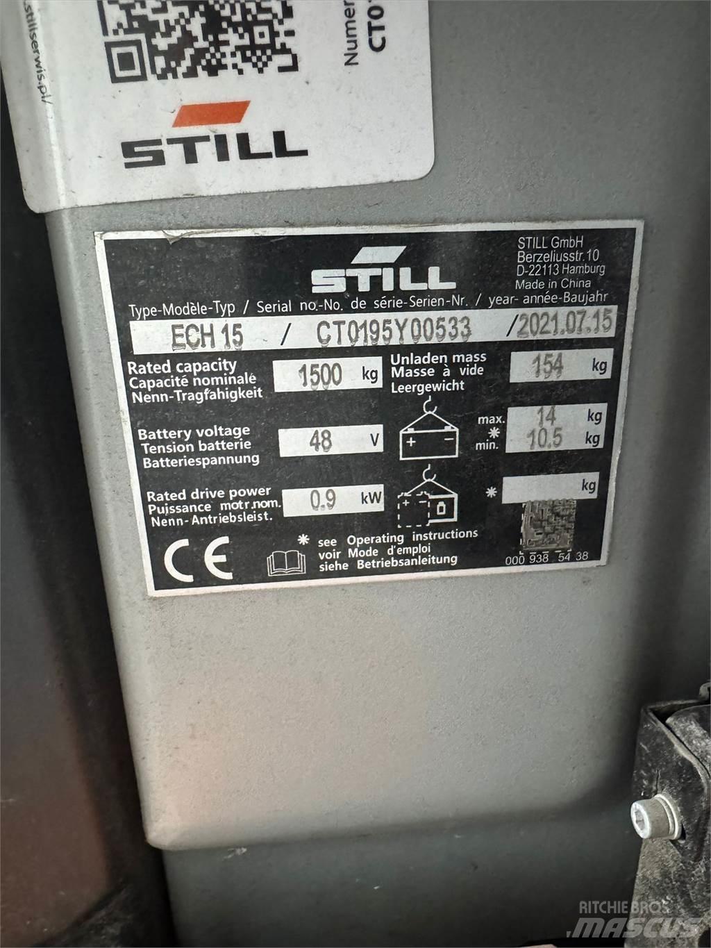 Still ECH 15 Niedergabelstapler