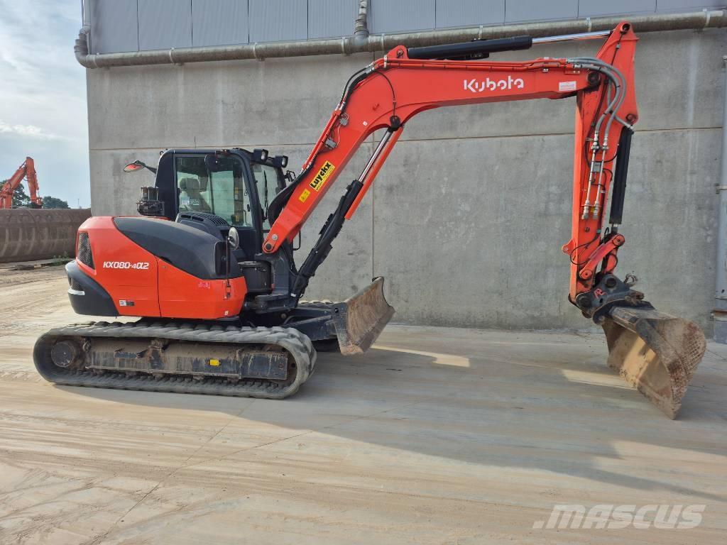 Kubota KX080 4@2 Midibagger  7t - 12t