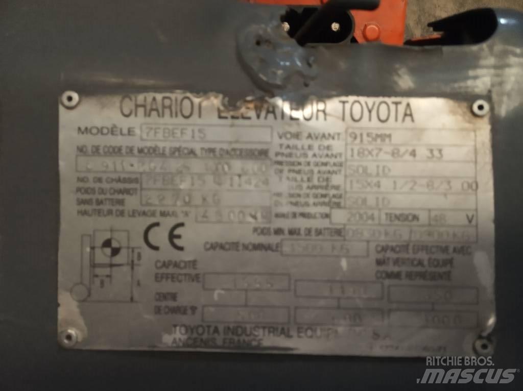 Toyota 7FBEF15 Elektrische heftrucks