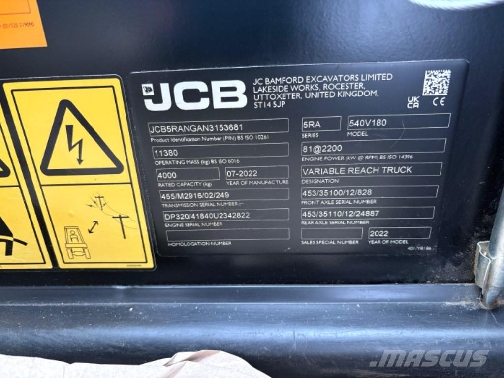 JCB 540-180 Teleskoplader