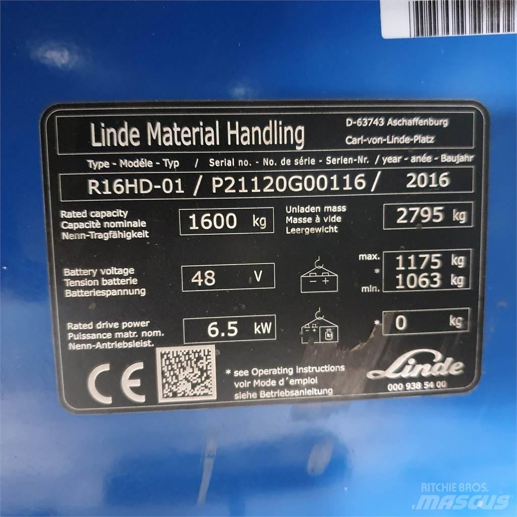 Linde R16HD Schubmaststapler