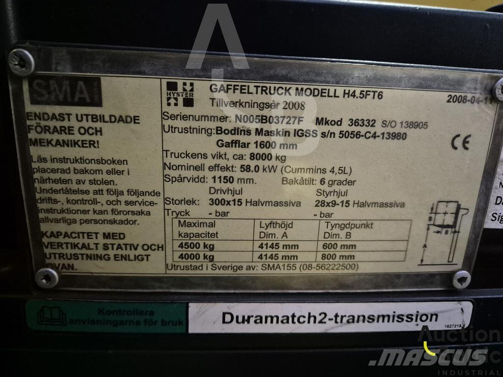 Hyster H4.5FT6 Diesel heftrucks