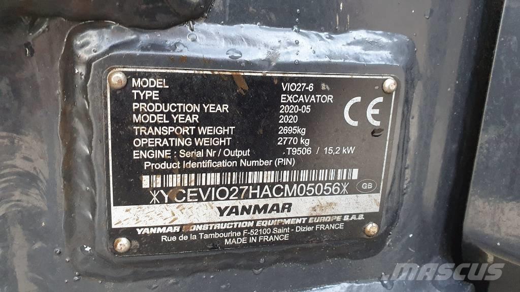 Yanmar VIO 27-6 Minibagger < 7t