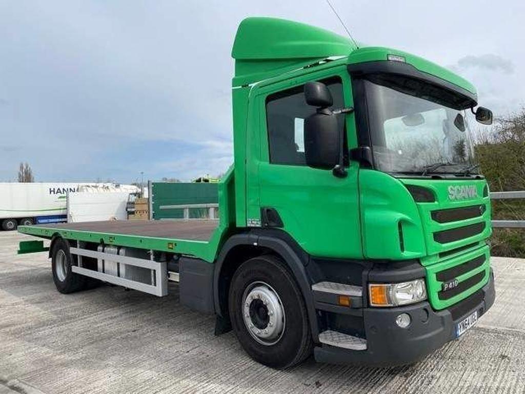 Scania P 410 Pritschenwagen/Pritschenwagen mit Seitenklappe