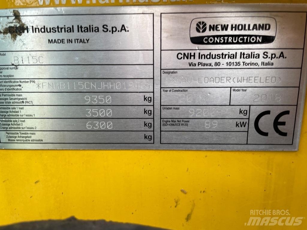 New Holland B115C Baggerlader