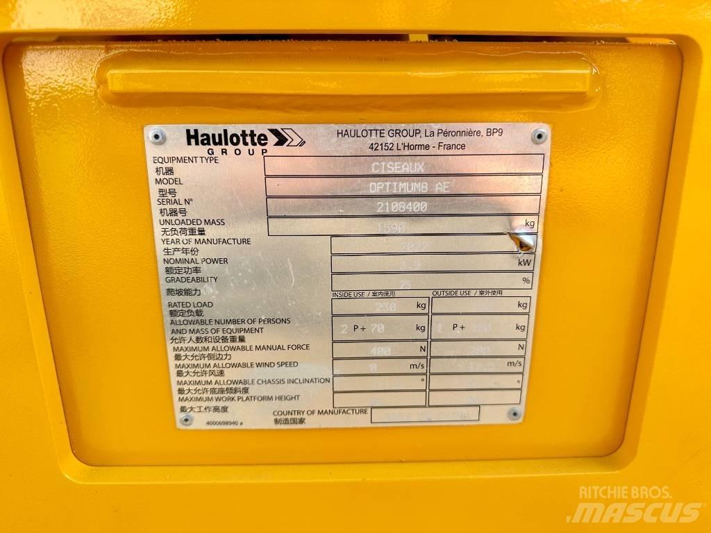 Haulotte OPTIMUM 8 Scheren-Arbeitsbühnen