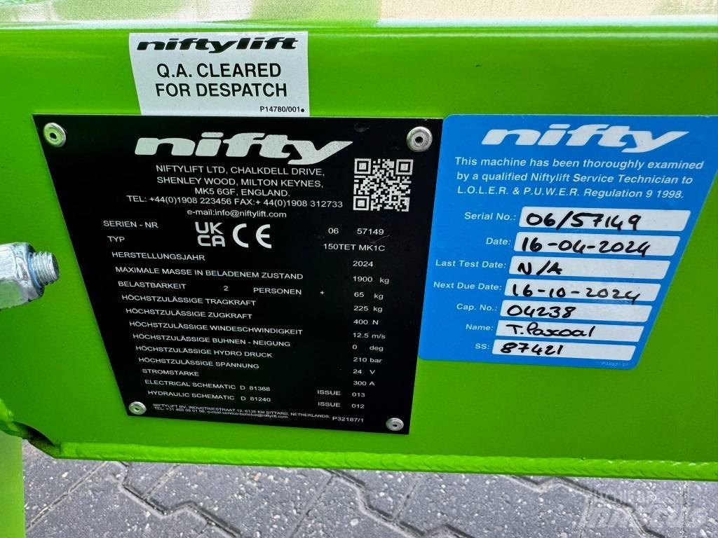 Niftylift 150 TET Anhänger-Arbeitsbühnen