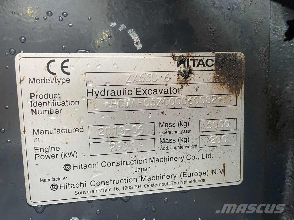 Hitachi ZX 55 U-6 Minibagger < 7t