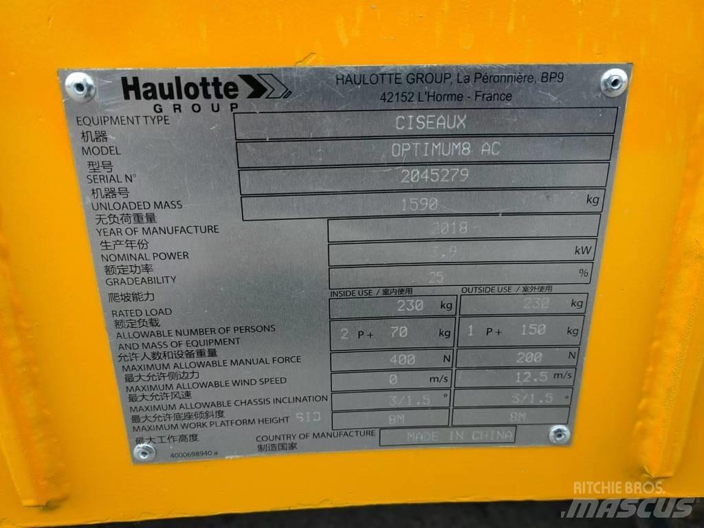 Haulotte OPTIMUM 8 Scheren-Arbeitsbühnen
