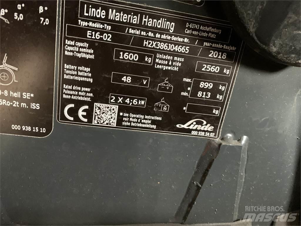 Linde E16 Elektrische heftrucks
