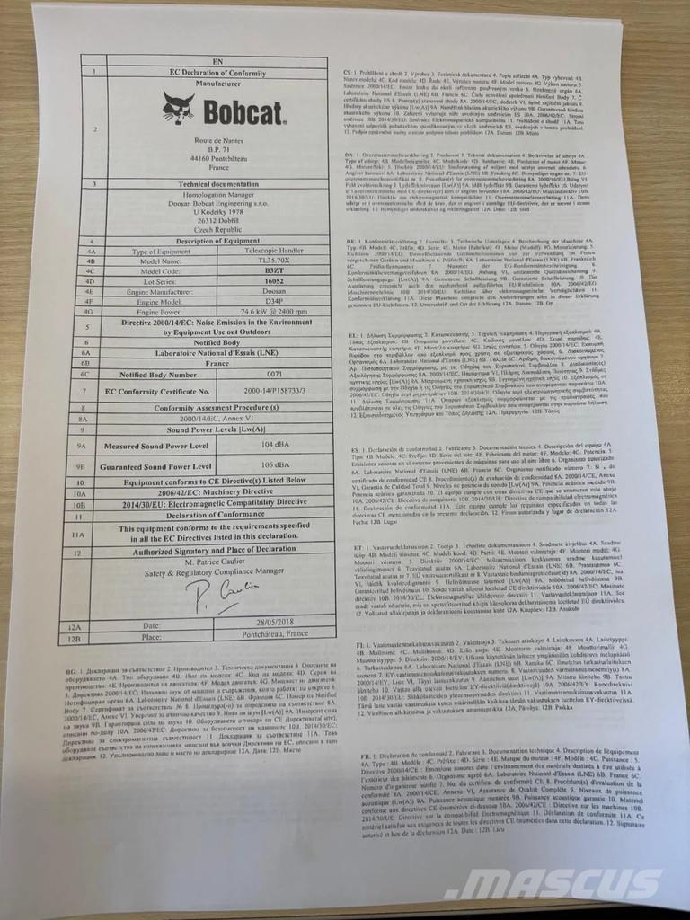 Bobcat TL35.70X Teleskoplader für Landwirtschaft