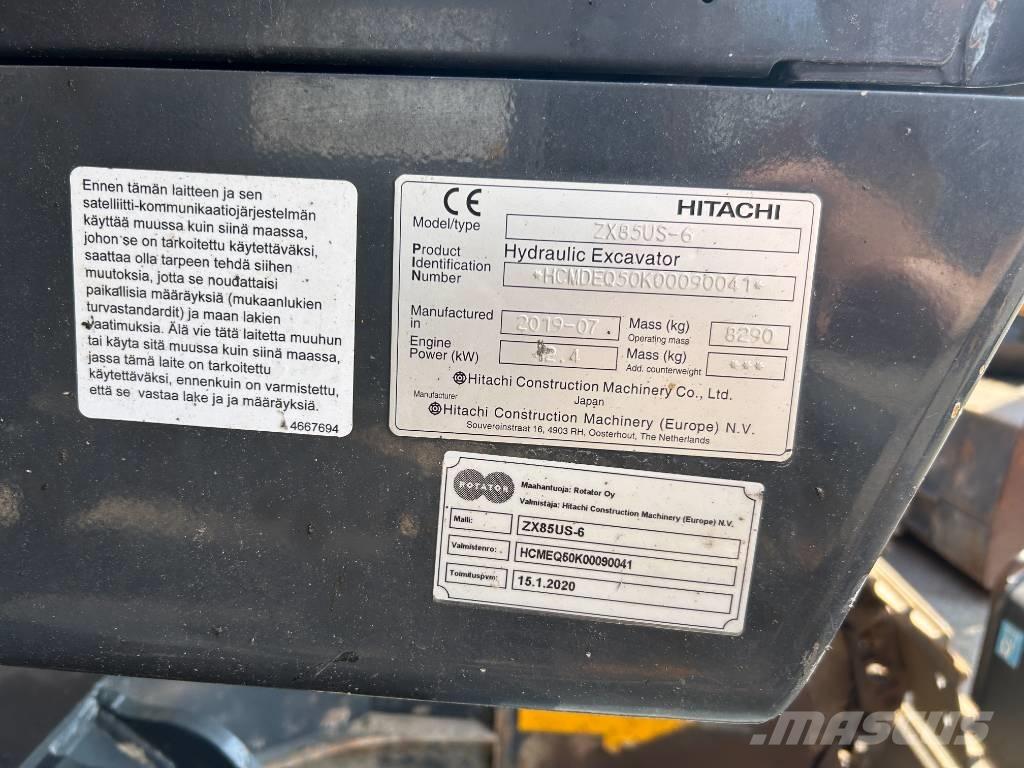 Hitachi ZX85US-6 BL Midibagger  7t - 12t