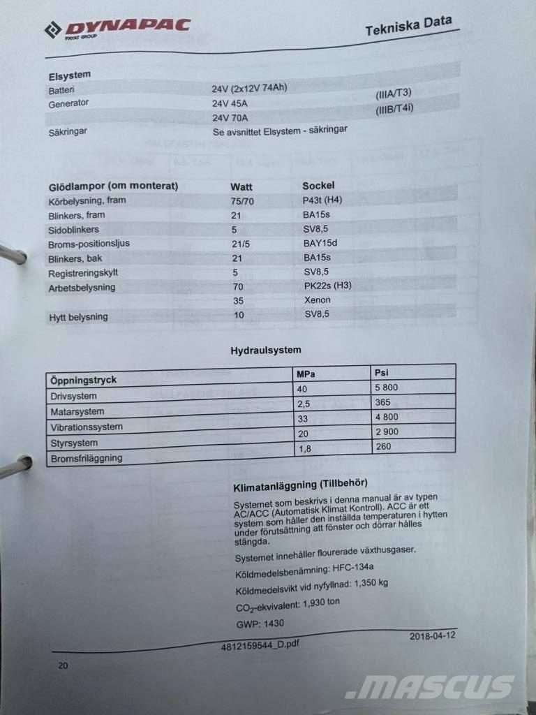 Dynapac CC 424 CHF Walzenzüge