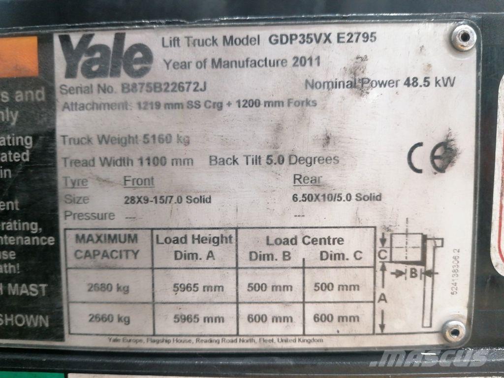 Yale GDP35VX Diesel heftrucks