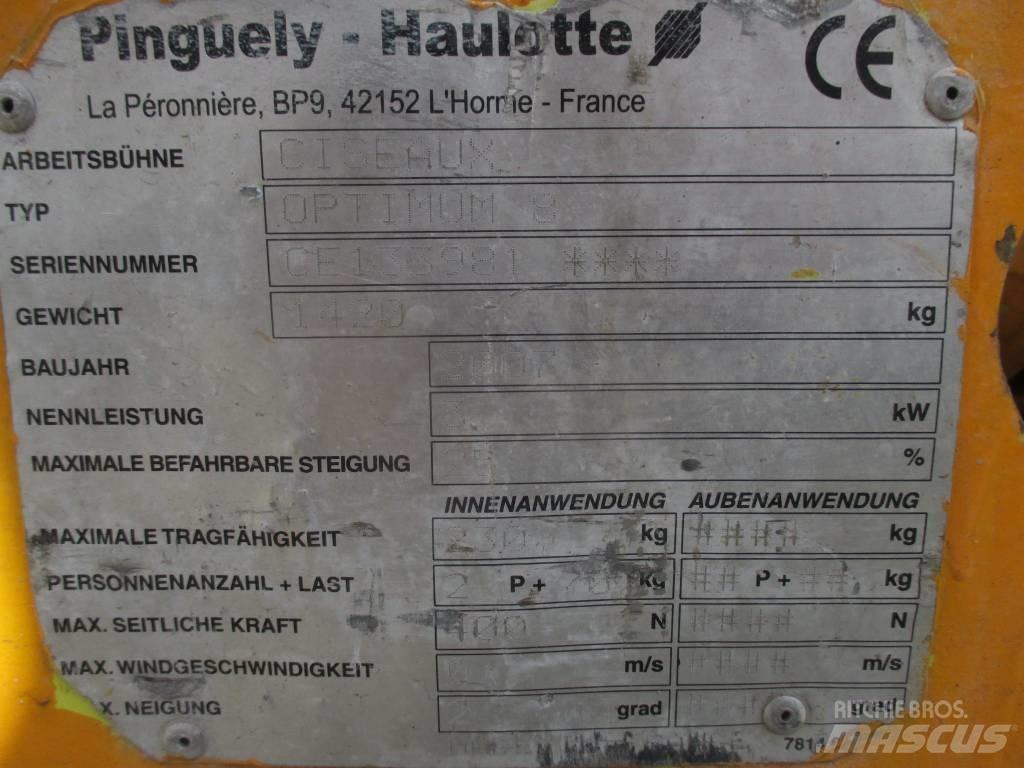 Haulotte Optimum  8 Scheren-Arbeitsbühnen