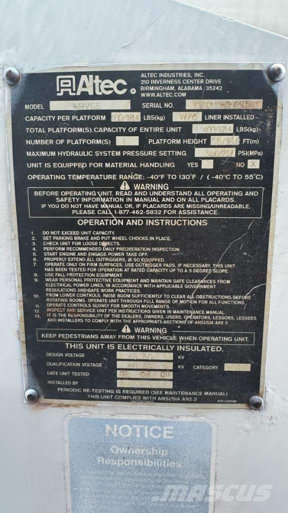 Altec LRV55 LKW-Arbeitsbühnen