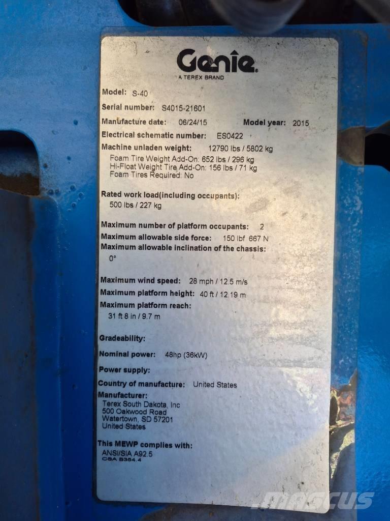 Genie S 40 Teleskopbühnen