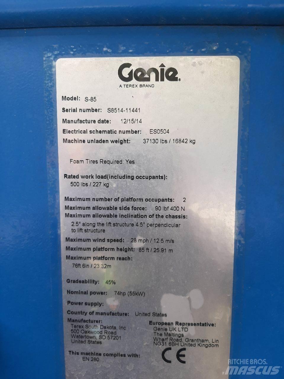 Genie S85 Teleskopbühnen