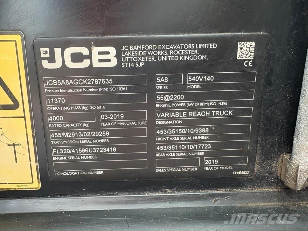 JCB 540V140 Teleskoplader