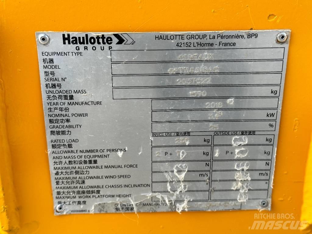 Haulotte OPTIMUM 8 Scheren-Arbeitsbühnen