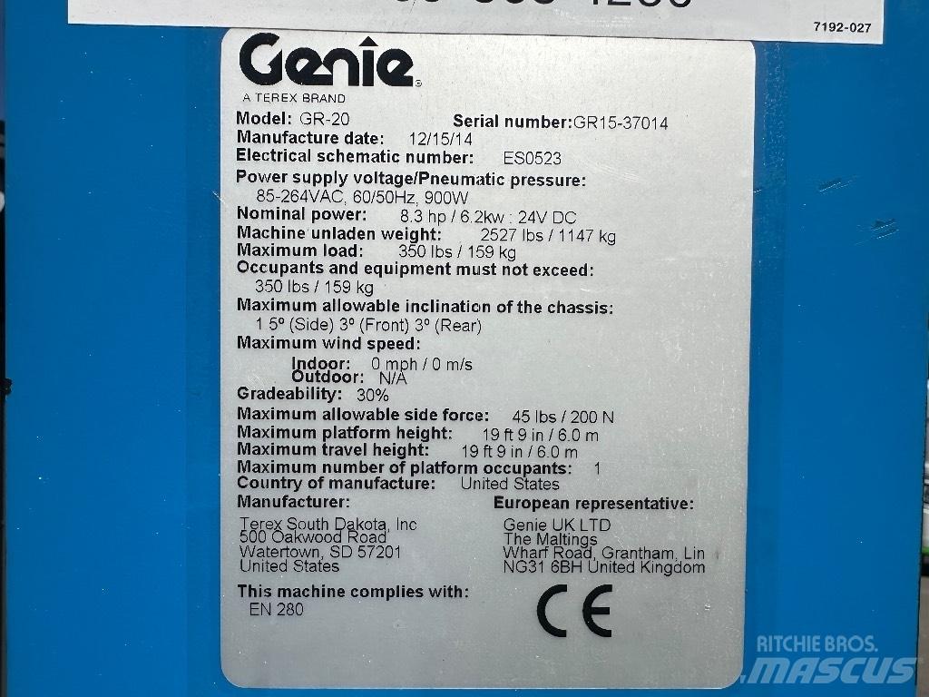 Genie GR 20 Personenaufzüge