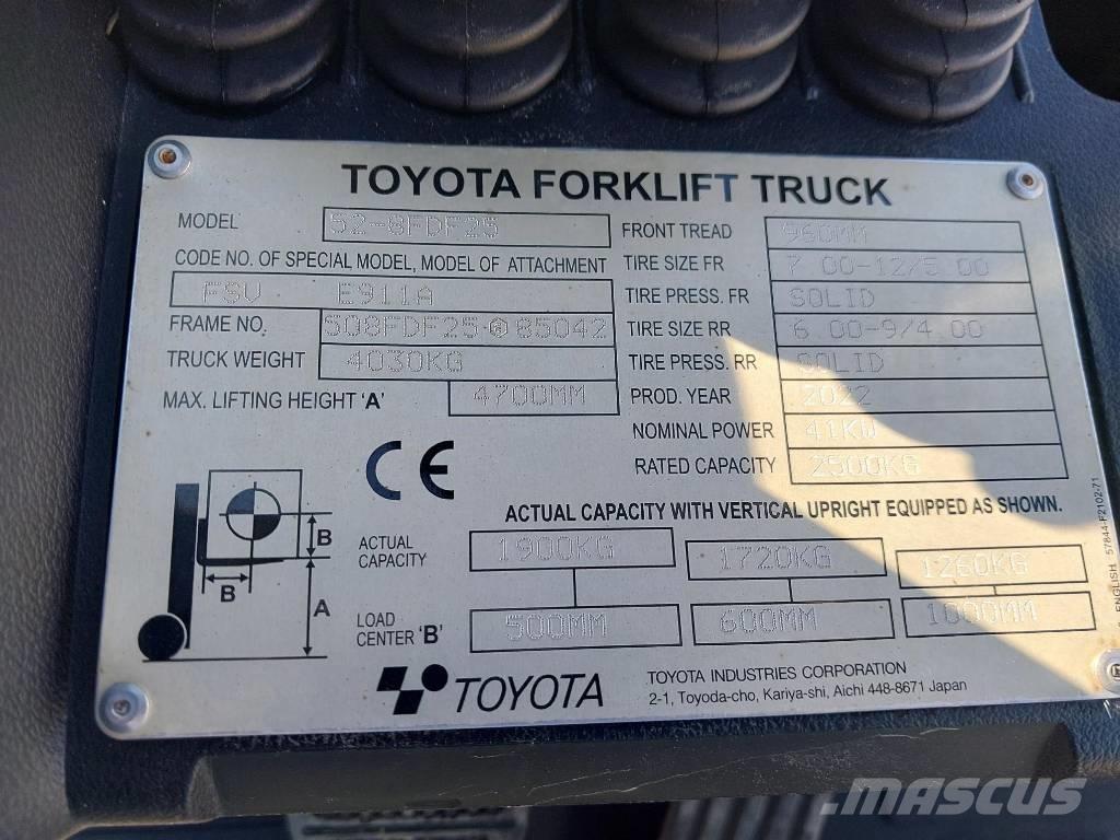 Toyota 52-8 FD F 25 Diesel heftrucks