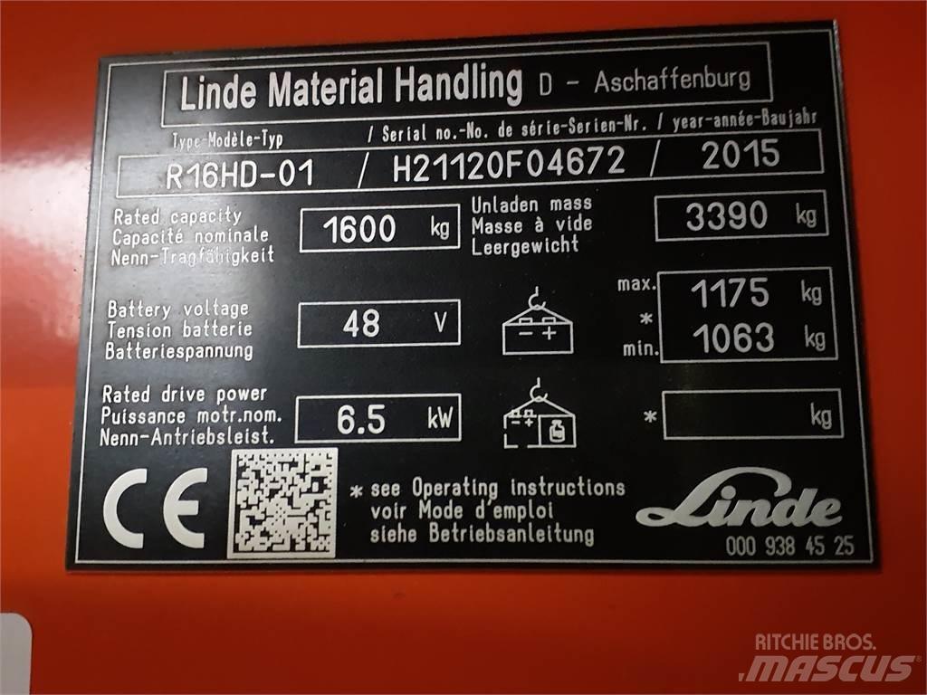 Linde R16HD Schubmaststapler