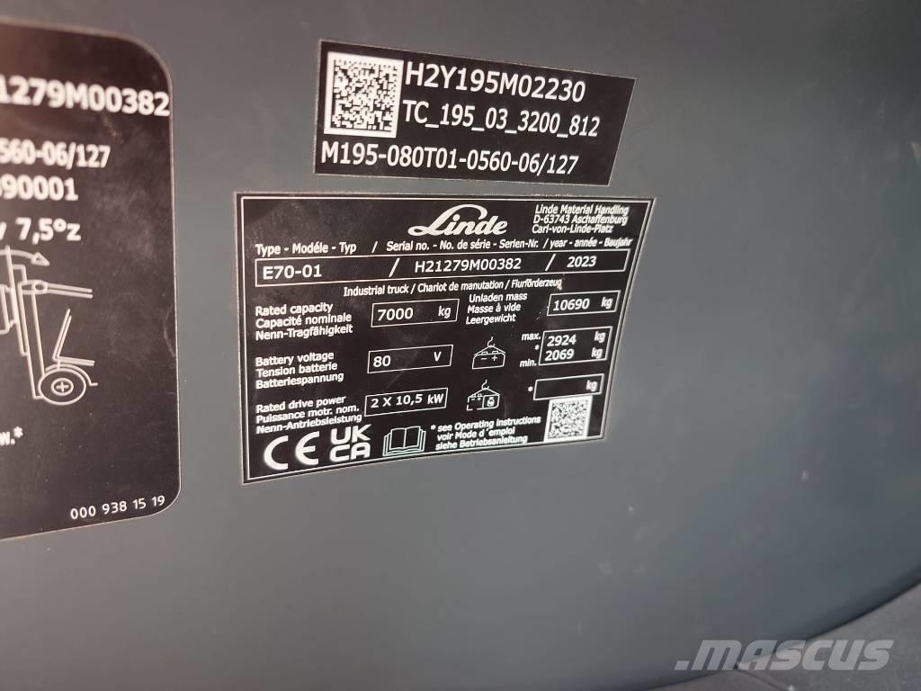 Linde E 70/1279 Elektrische heftrucks