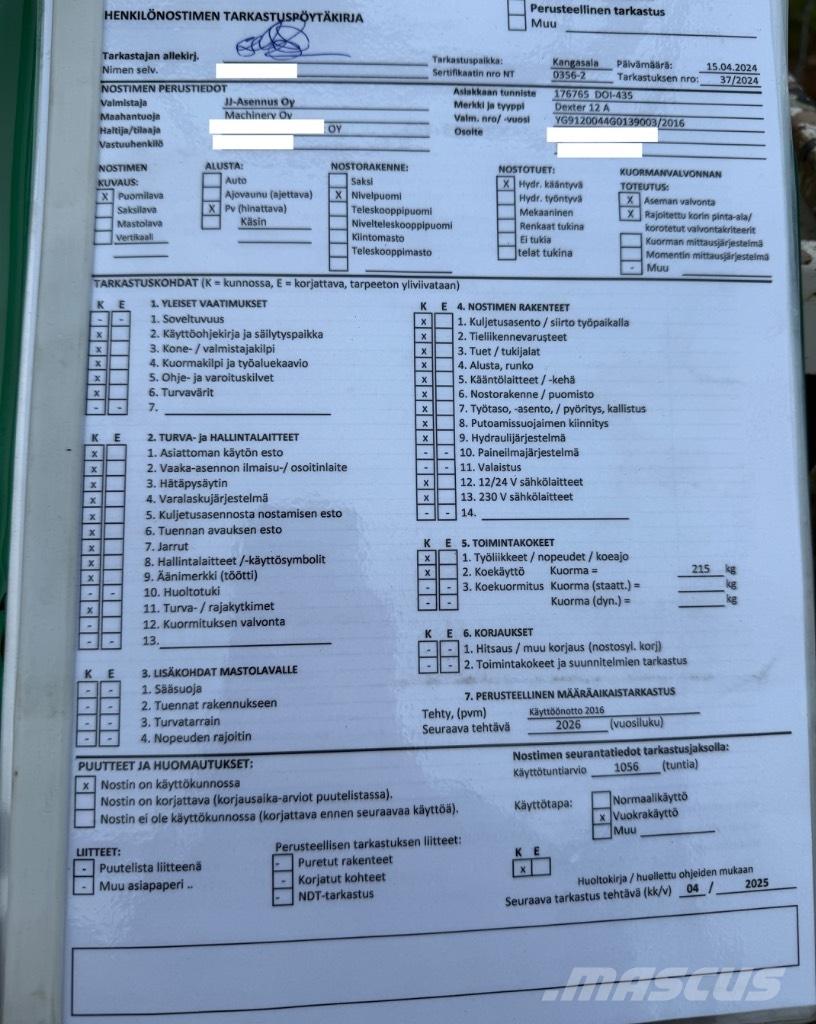 Dexter 12 A Anhänger-Arbeitsbühnen