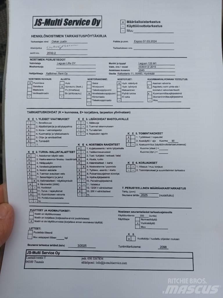 Leguan 125 Kompakte selbstfahrende Hebebühnen