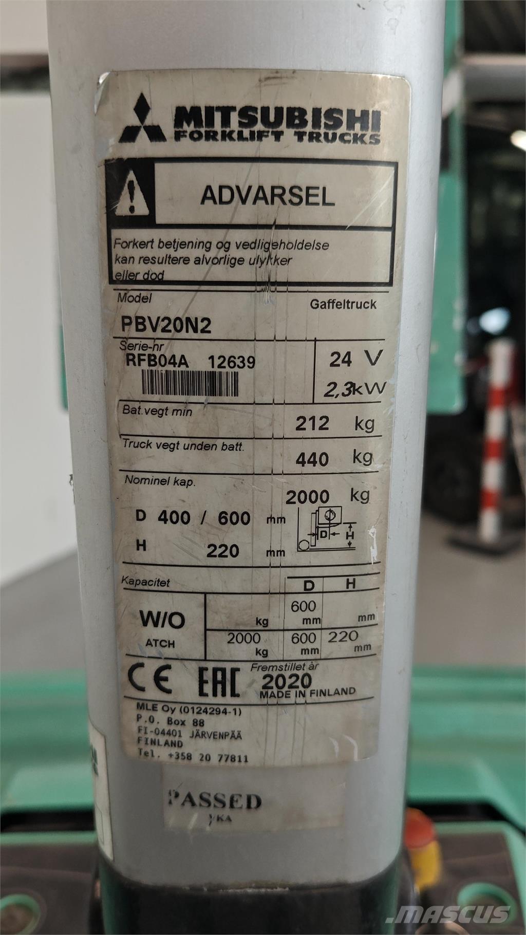 Mitsubishi PBV20N2 Elektro Plattformwagen