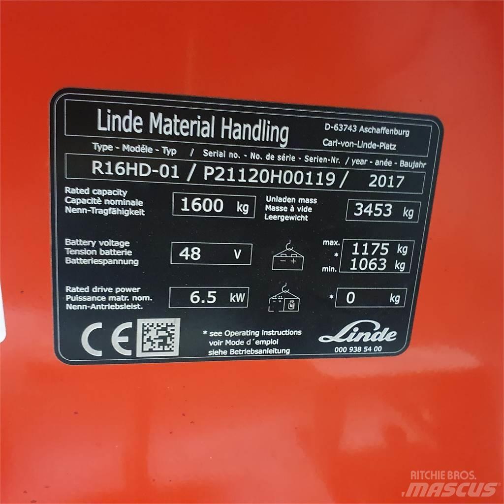 Linde R16HD Schubmaststapler