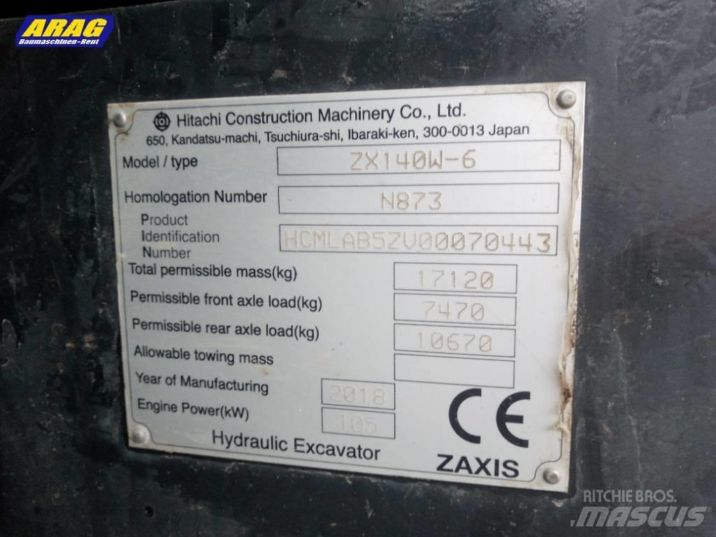 Hitachi ZX 140 W-6 Mobilbagger