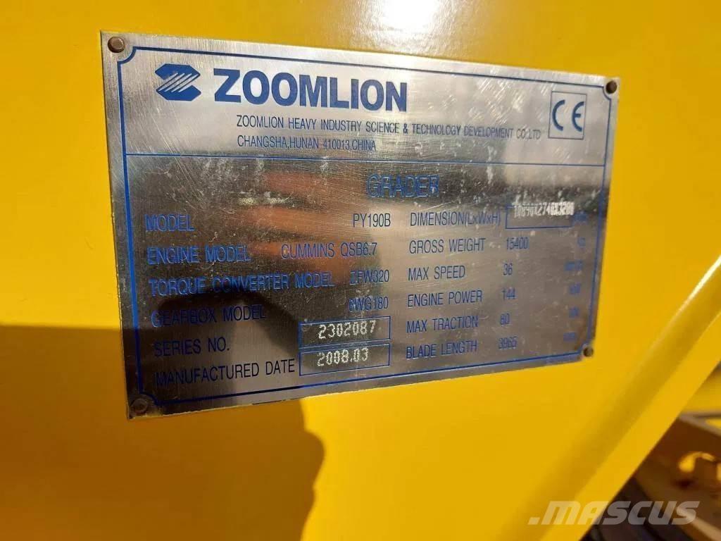 Zoomlion PY190B Grader
