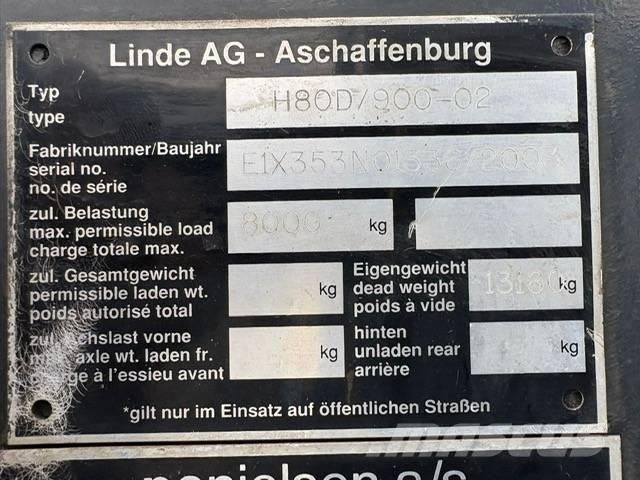 Linde H 80 D 900 Diesel heftrucks