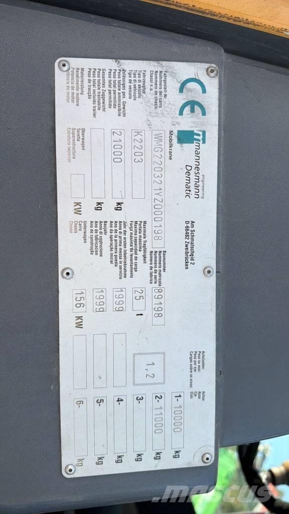 GRUA DEMAG 25T Ruwterrein kranen