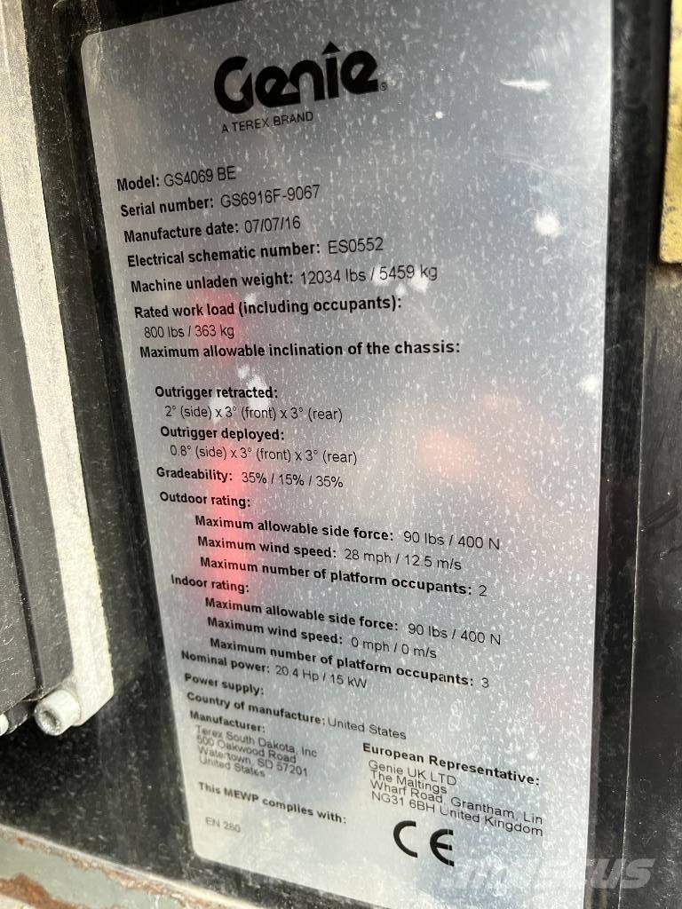 Genie GS4069 BE Scheren-Arbeitsbühnen