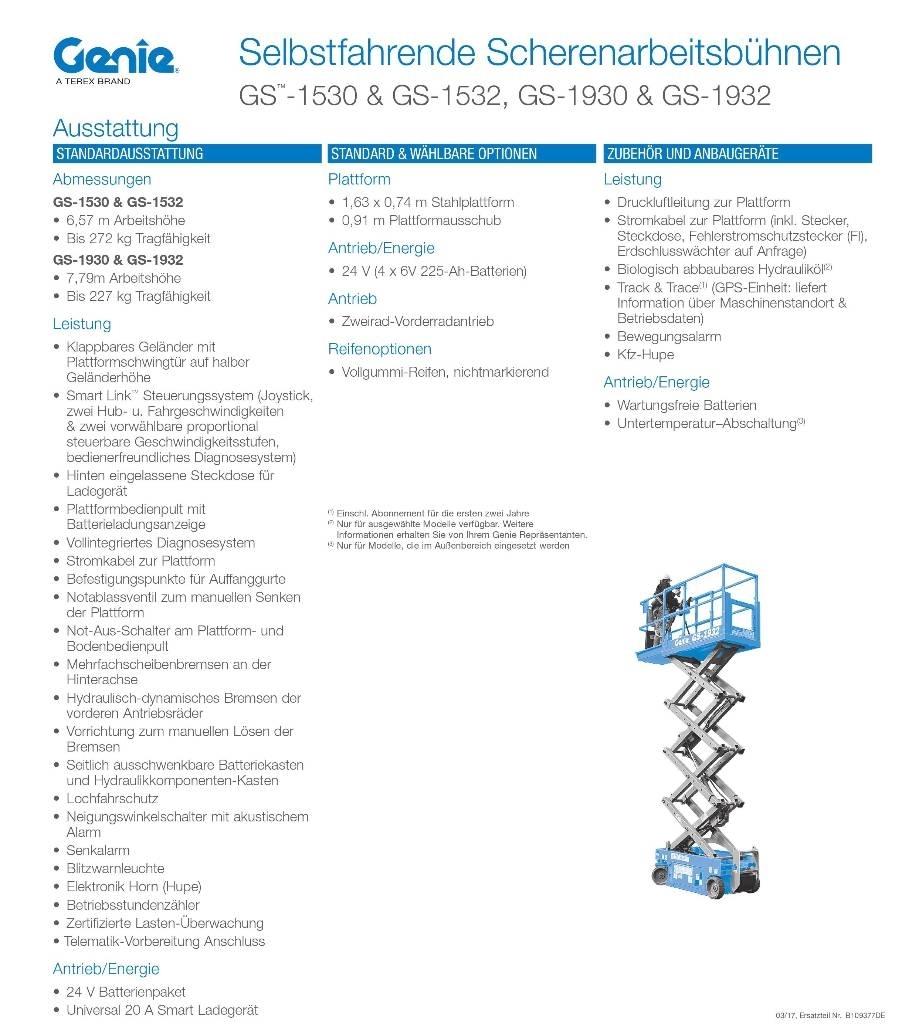 Genie GS1932e Scheren-Arbeitsbühnen