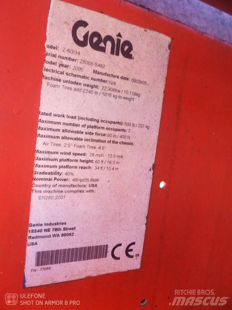 Genie Z 60/34 RT Gelenkteleskoparbeitsbühnen