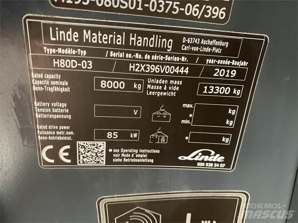 Linde H80D Diesel heftrucks