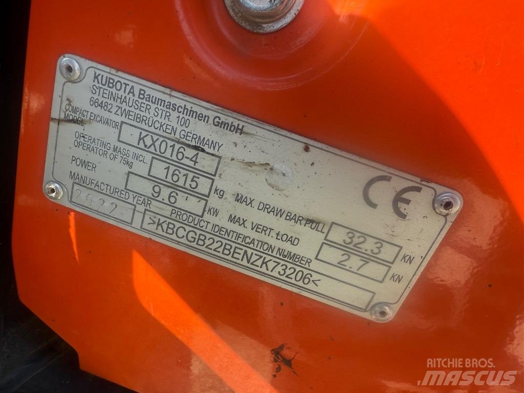 Kubota KX 016-4 Minibagger < 7t