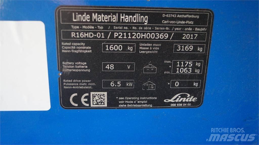 Linde R16HD Schubmaststapler