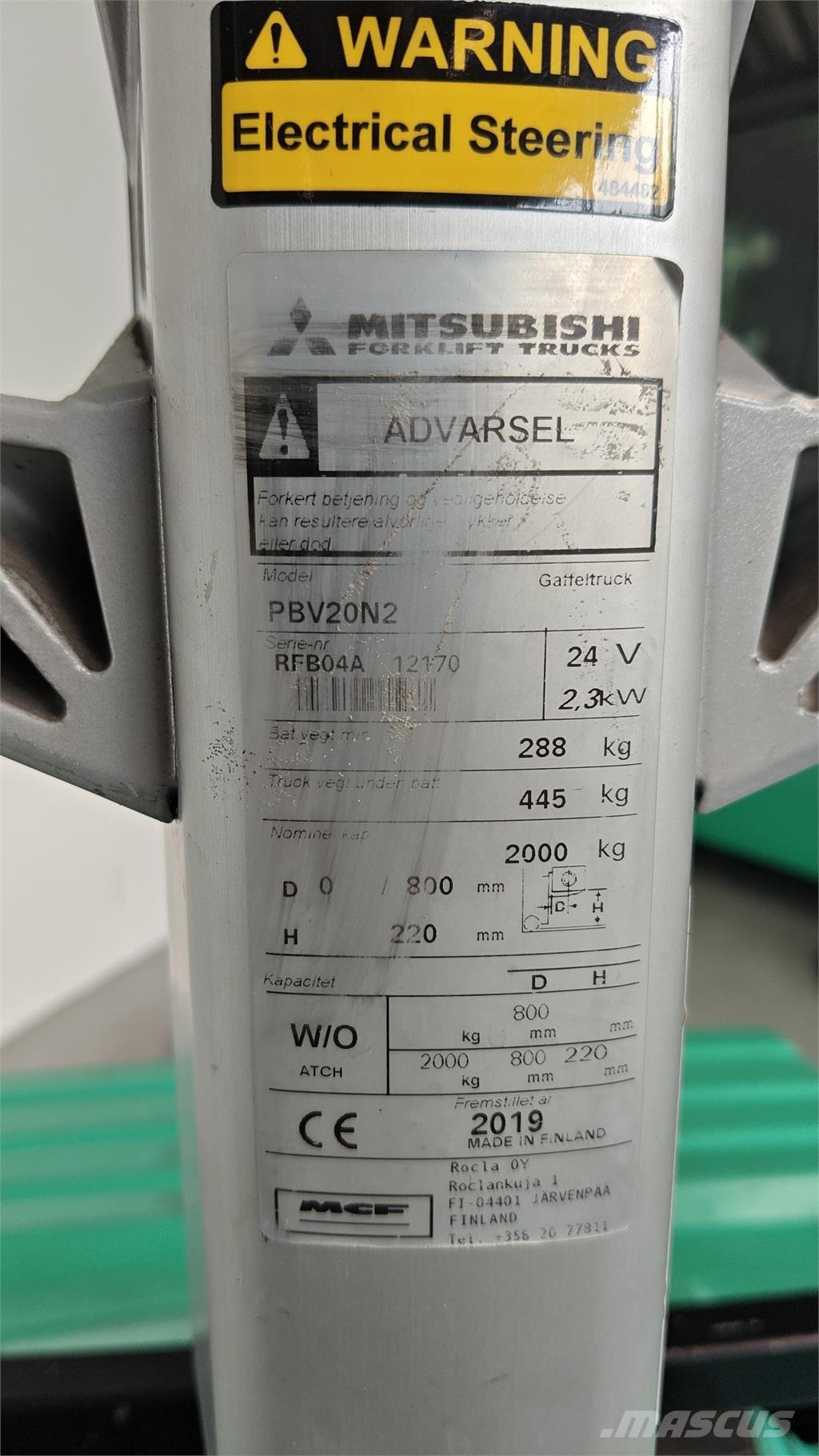 Mitsubishi PBV20N2 Elektro Plattformwagen