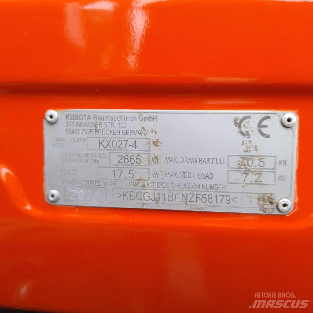 Kubota KX 027 Minibagger < 7t