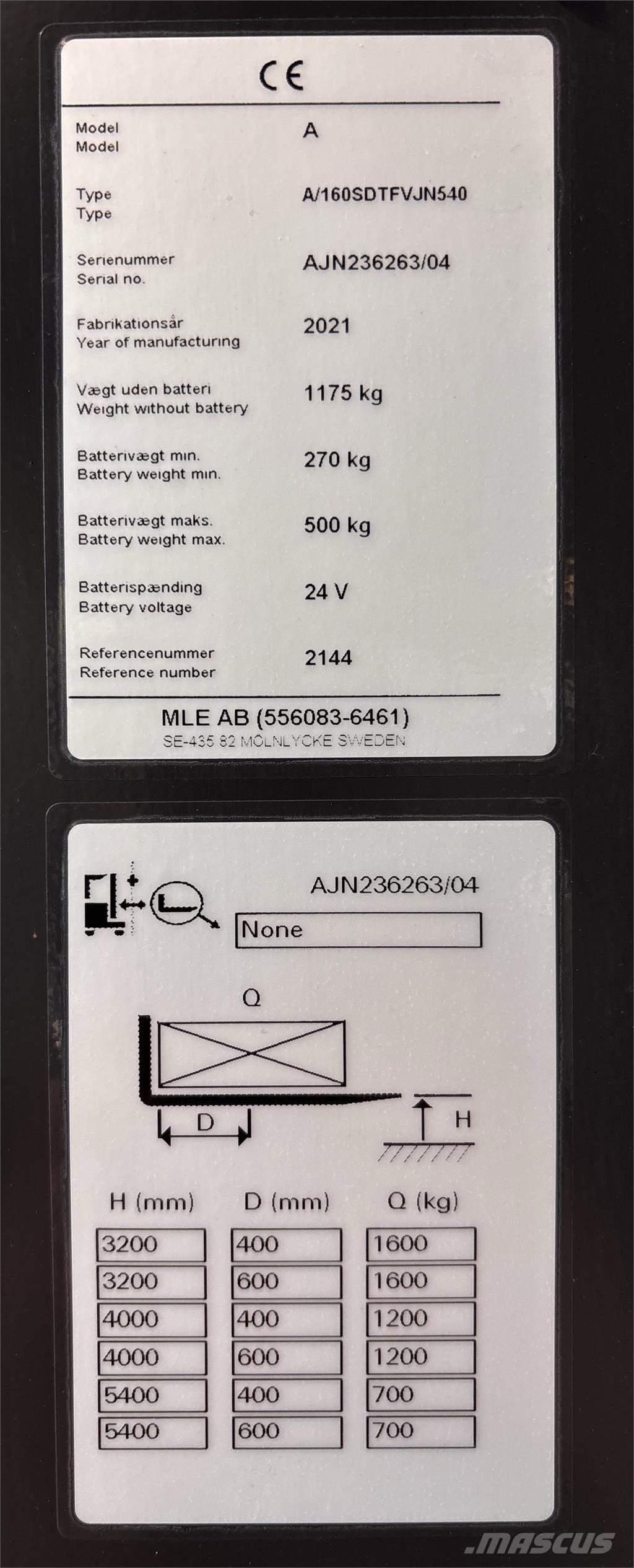 Atlet AJN160 Zelfrijdende stapelaars