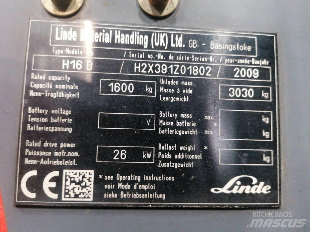 Linde H16D Diesel heftrucks