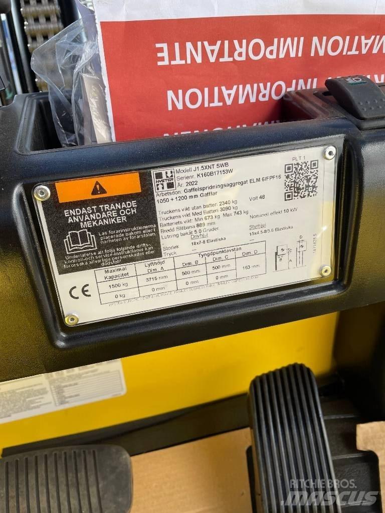 Hyster J1.5 XNT  1,5t Elektrische heftrucks