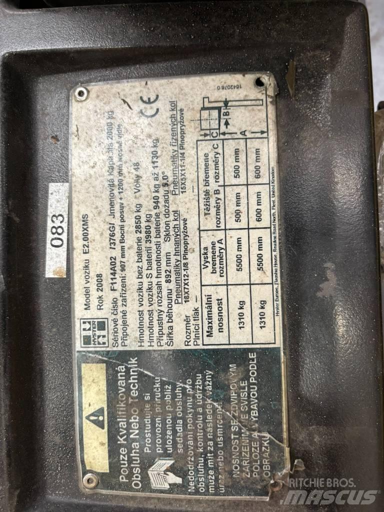 Hyster E2.00XMS Elektrische heftrucks