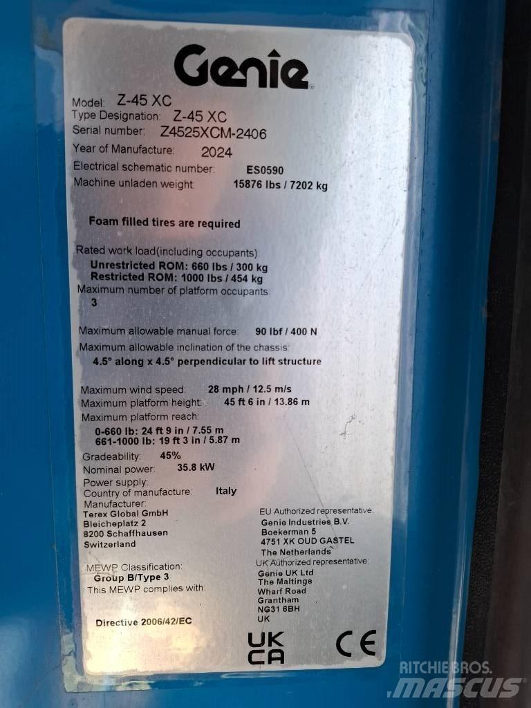 Genie Z 45 Gelenkteleskoparbeitsbühnen