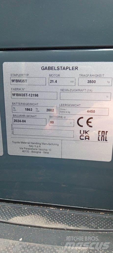 Toyota 9FBM35T Elektrische heftrucks